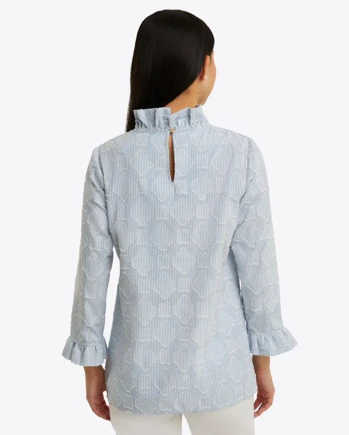 Draper James Tops Women Ingrid Top In Textured Stripe