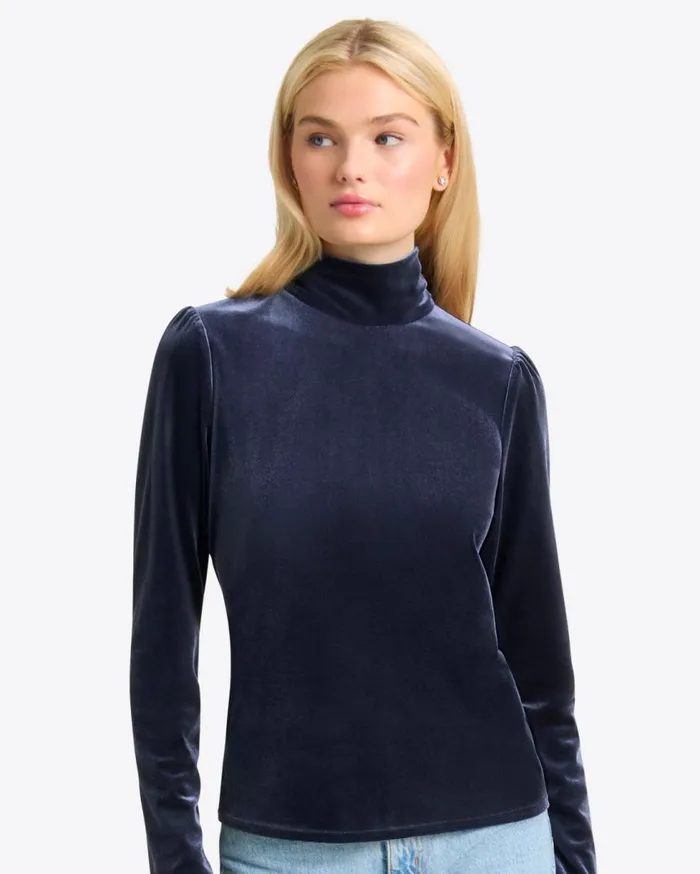 Draper James Tops Women Turtleneck Top In Velvet