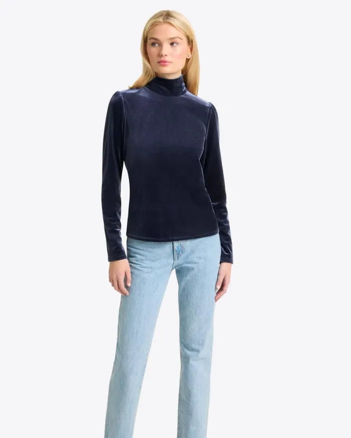 Draper James Tops Women Turtleneck Top In Velvet