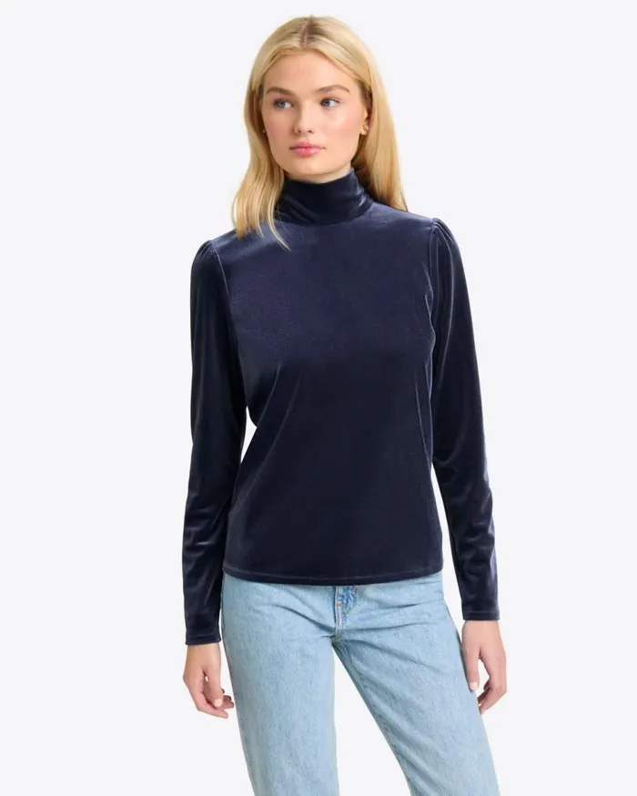 Draper James Tops Women Turtleneck Top In Velvet