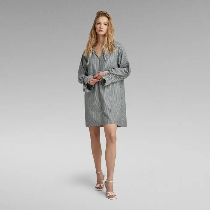 Dresses Women GStar RAW Effortless Sniper Dress Rinsed Deck Stripe