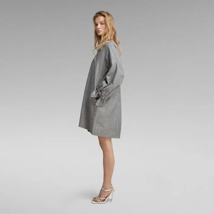 Dresses Women GStar RAW Effortless Sniper Dress Rinsed Deck Stripe