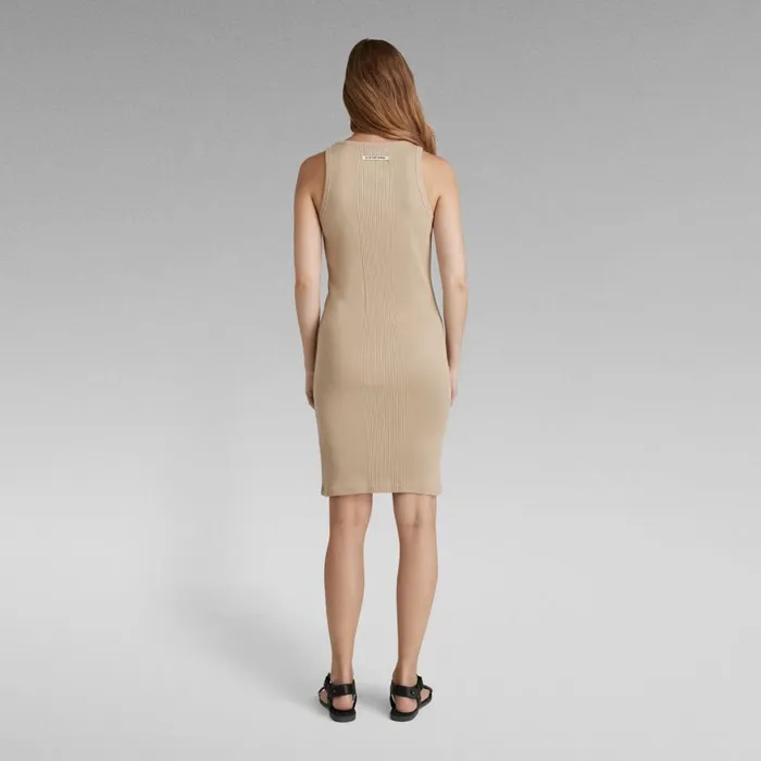 Dresses Women GStar RAW Engineered Rib Tank Dress Westpoint Khaki