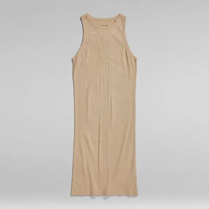 Dresses Women GStar RAW Engineered Rib Tank Dress Westpoint Khaki