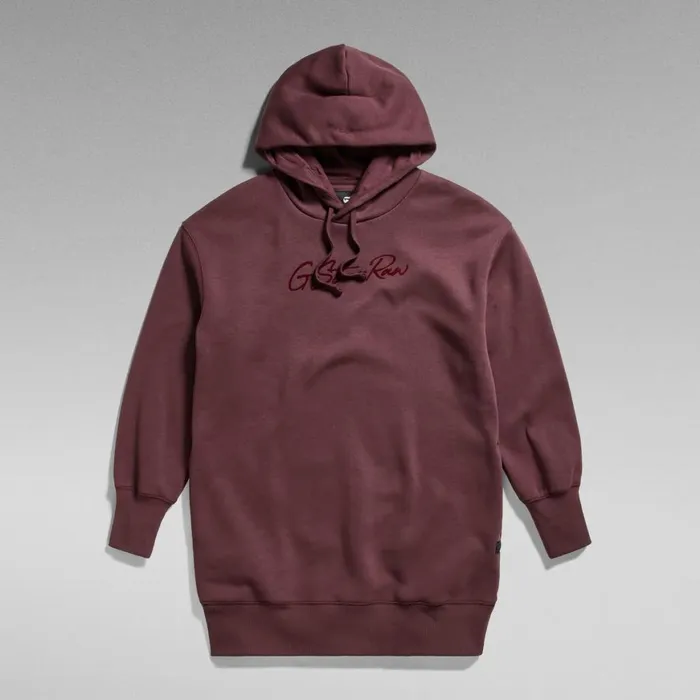 Dresses Women GStar RAW Flock Hooded Sweat Dress Vineyard Wine