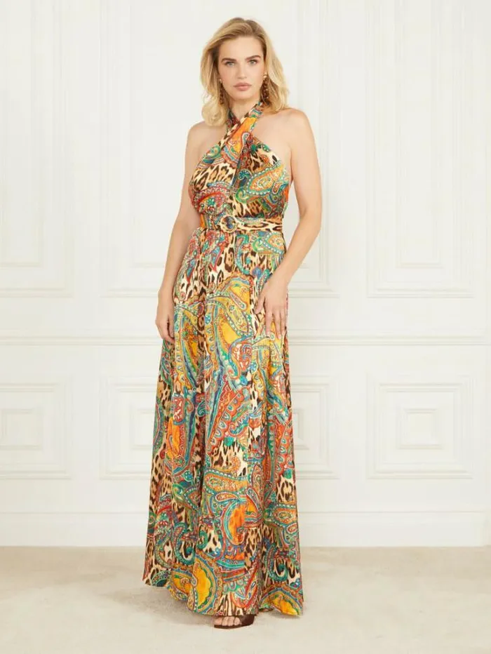 Dresses Women Marciano Phoenix Rising Printed Maxi Dress Phoenix Rising Print Dresses Women Marciano Phoenix Rising Printed Maxi Dress Phoenix Rising Print