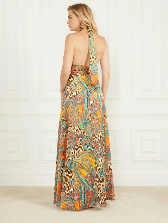 Dresses Women Marciano Phoenix Rising Printed Maxi Dress Phoenix Rising Print Dresses Women Marciano Phoenix Rising Printed Maxi Dress Phoenix Rising Print