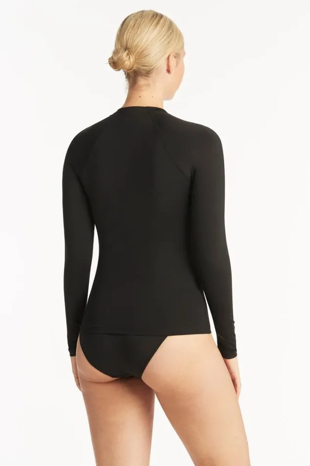 Eco Essentials Long Sleeve Rash Vest Eco Essentials Black Women Sea Level Surf Suits and Rash Vests Eco Essentials Long Sleeve Rash Vest Eco Essentials Black Women Sea Level Surf Suits and Rash Vests