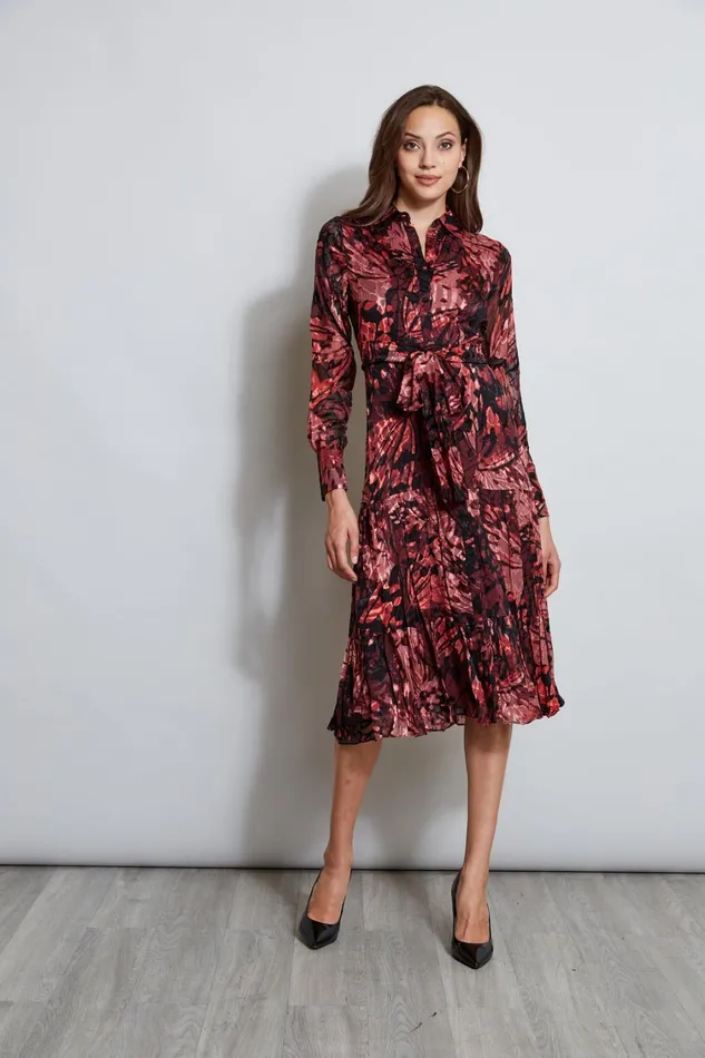 Elie Tahari Dresses and Jumpsuits Burnout Tie Shirt Dress Monarch Burnout 8211 Women