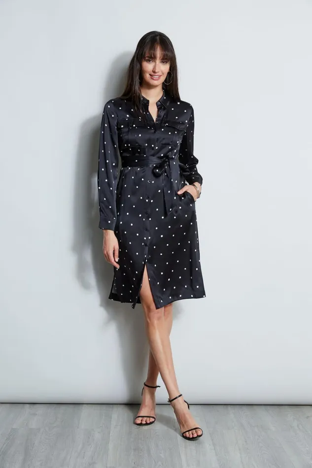 Elie Tahari Dresses and Jumpsuits Silk Cube Dot Shirt Dress Blackfoam 8211 Women Elie Tahari Dresses and Jumpsuits Silk Cube Dot Shirt Dress Blackfoam 8211 Women
