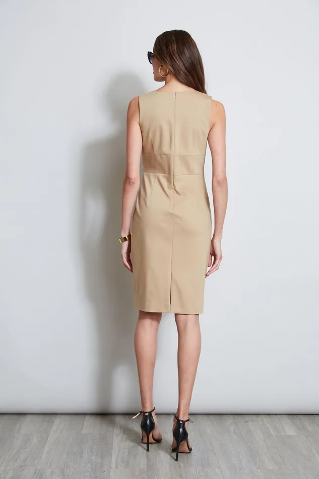 Elie Tahari Dresses and Jumpsuits Square Neck Slim Dress Sandcastle 8211 Women