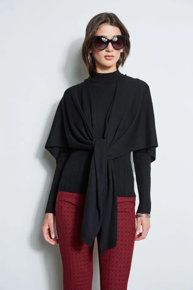Elie Tahari Hats Gloves and Scarves Merino Wool Shawl Black 8211 Women