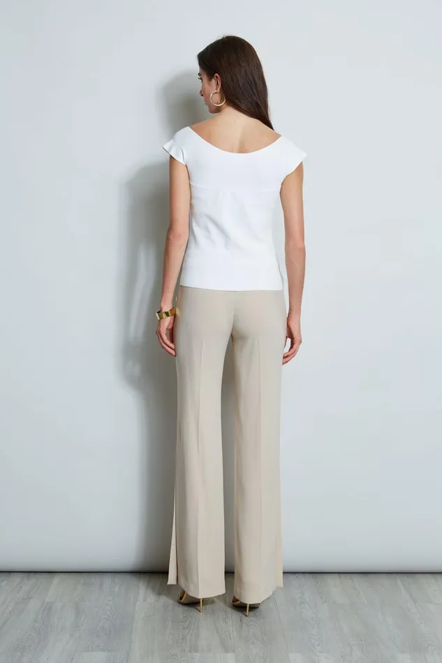 Elie Tahari Knits and Sweaters Twist Front Sweater Sky White 8211 Women