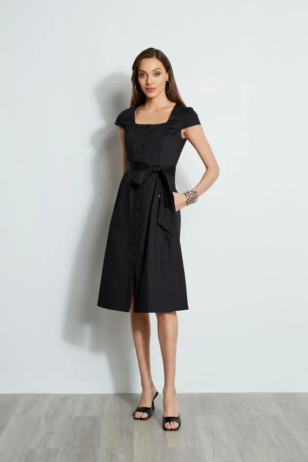Elie Tahari Midi Dresses Poplin Corset Dress Black 8211 Women