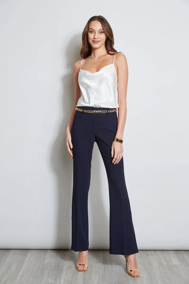 Elie Tahari Pants Fit and Flare Slit Pant Stargazer 8211 Women