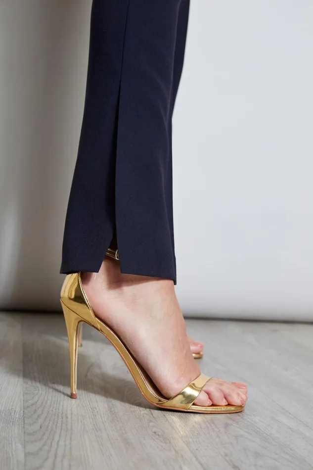 Elie Tahari Pants Fit and Flare Slit Pant Stargazer 8211 Women