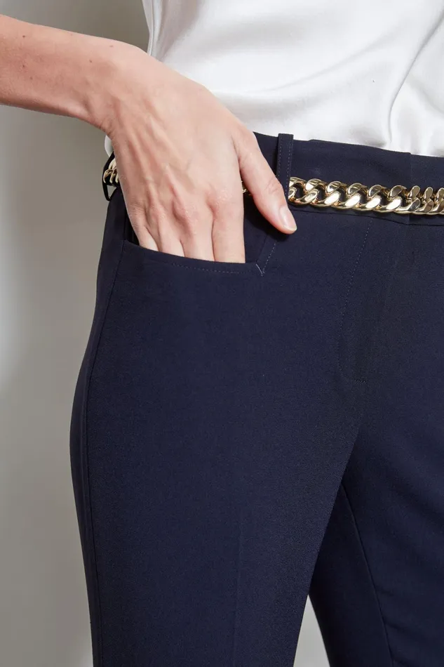 Elie Tahari Pants Fit and Flare Slit Pant Stargazer 8211 Women