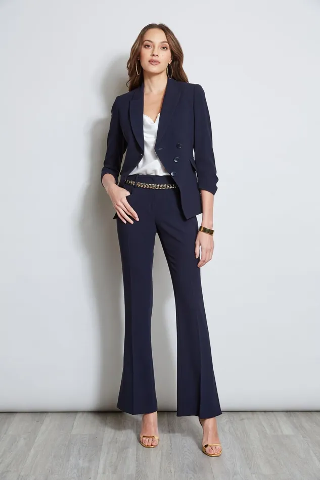 Elie Tahari Pants Fit and Flare Slit Pant Stargazer 8211 Women