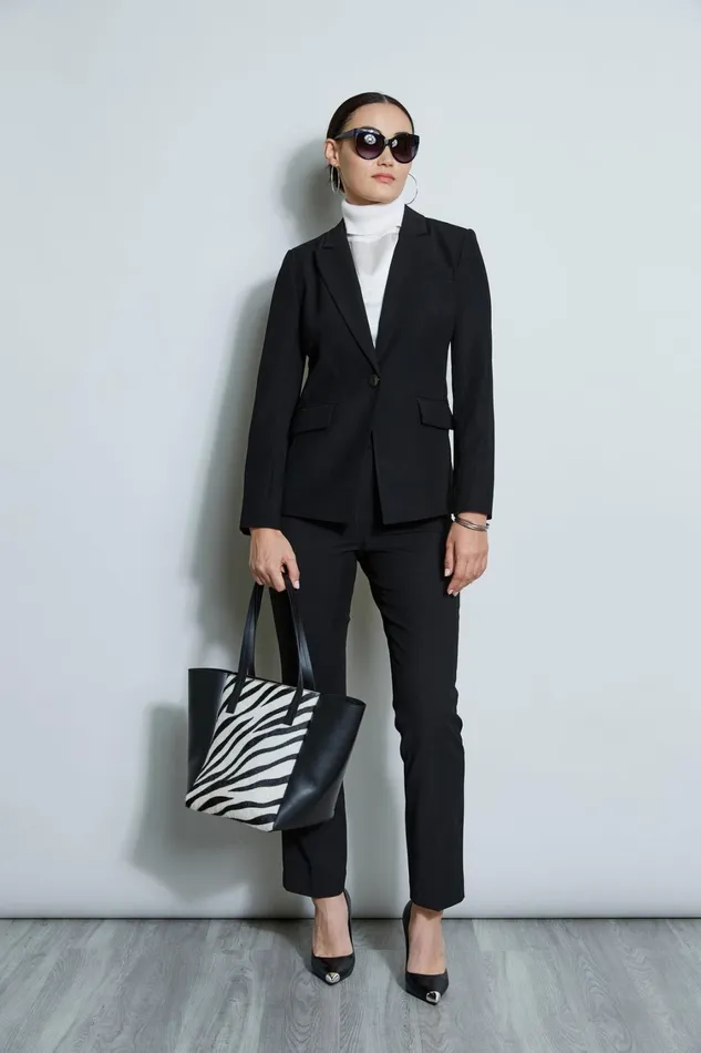 Elie Tahari Pants Straight Leg Pant Noir 8211 Women