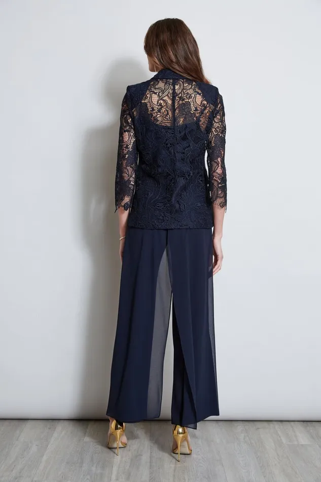 Elie Tahari Suiting Double Breasted Lace Blazer Stargazer 8211 Women