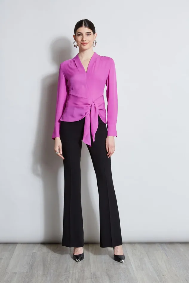 Elie Tahari Tops Contour Side Tie Shirt Peony 8211 Women
