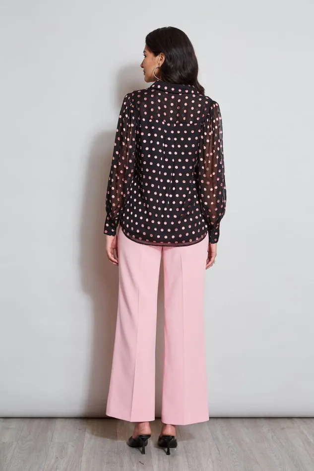 Elie Tahari Tops Polka Dot Shirt Tailor Pink Polka Dot 8211 Women