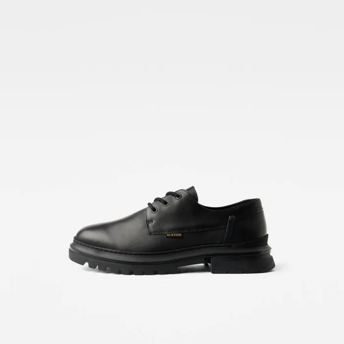 Footwear Men GStar RAW Millery Derby Leather Shoes Black