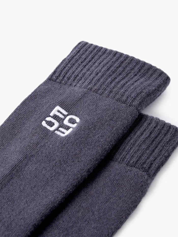 French Connection 3 Pairs Embroidered Sport Socks BlackGreyWhite Man Underwear and Socks