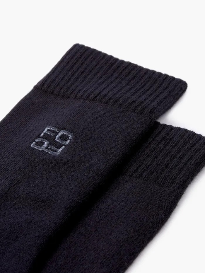 French Connection 3 Pairs Embroidered Sport Socks BlackGreyWhite Man Underwear and Socks