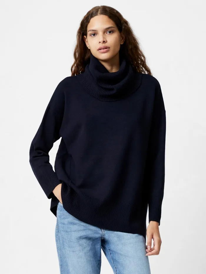 French Connection Babysoft Ribbed Cowl Neck Jumper Midnight Woman Jumpers and Cardigans French Connection Babysoft Ribbed Cowl Neck Jumper Midnight Woman Jumpers and Cardigans