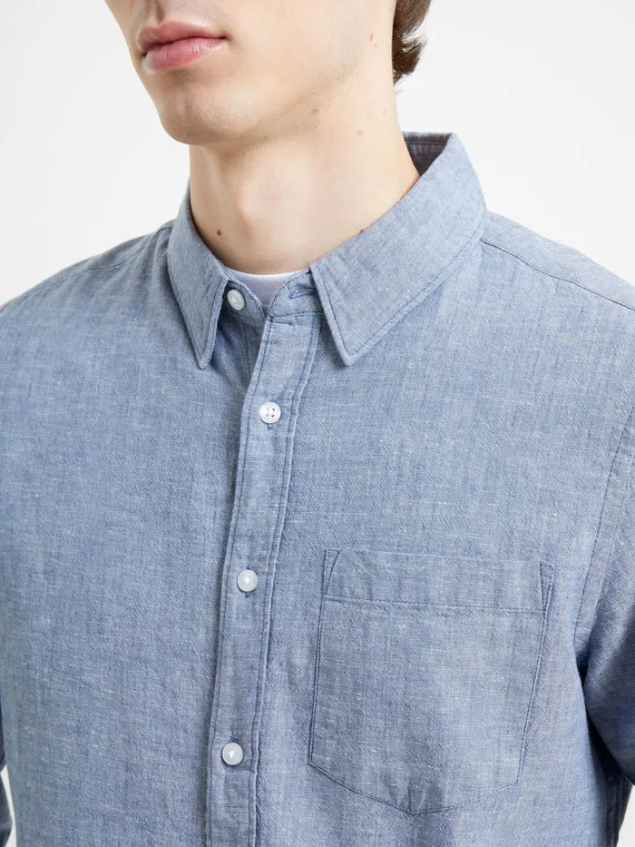 French Connection Chambray Shirt Blue Man Shirts