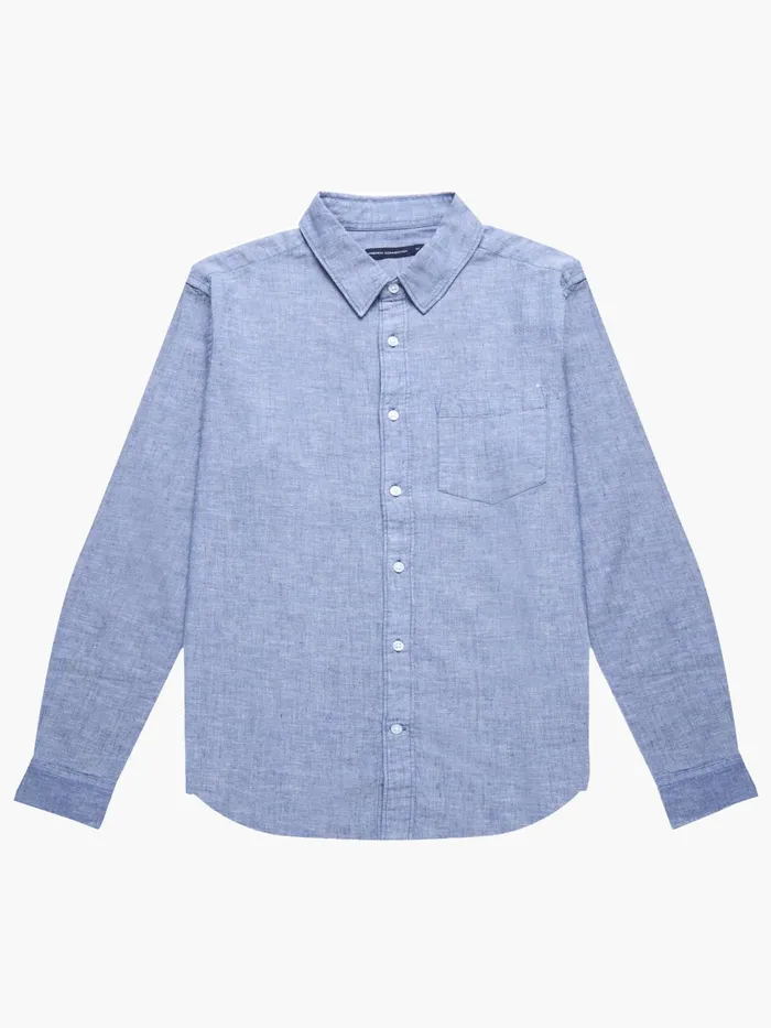 French Connection Chambray Shirt Blue Man Shirts