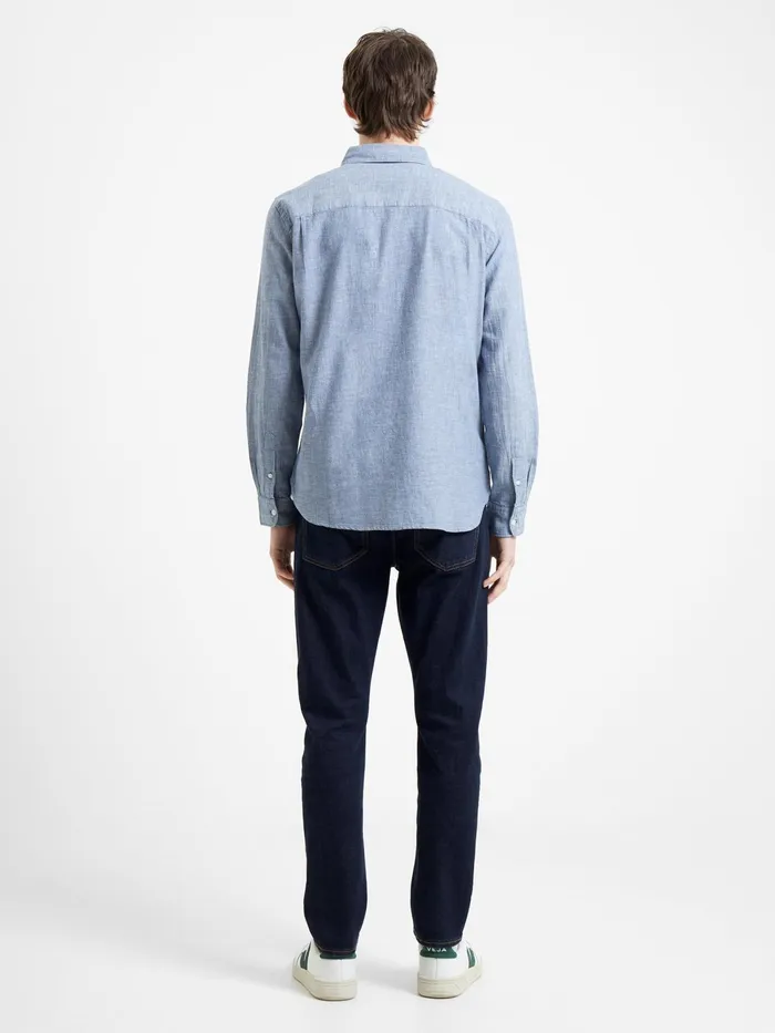 French Connection Chambray Shirt Blue Man Shirts