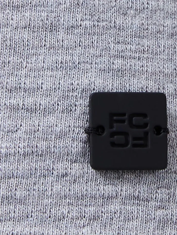French Connection Crossover Neck Long Sleeve Top Grey Man TShirts and Polo Shirts
