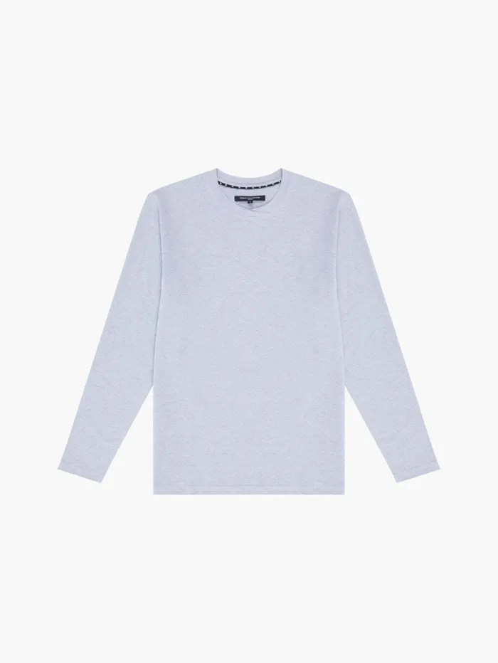 French Connection Crossover Neck Long Sleeve Top Grey Man TShirts and Polo Shirts
