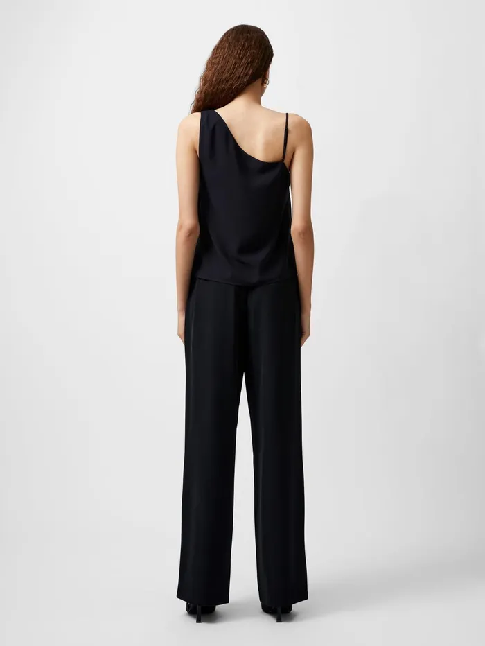 French Connection Eden Georgette Frilly Cami Top Blackout Multi Woman Tops