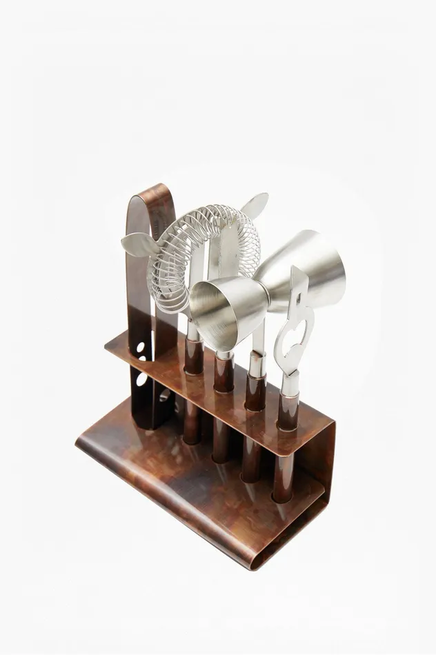French Connection Galaxy 5 Piece Cocktail Set Bronze Home Home Accessories