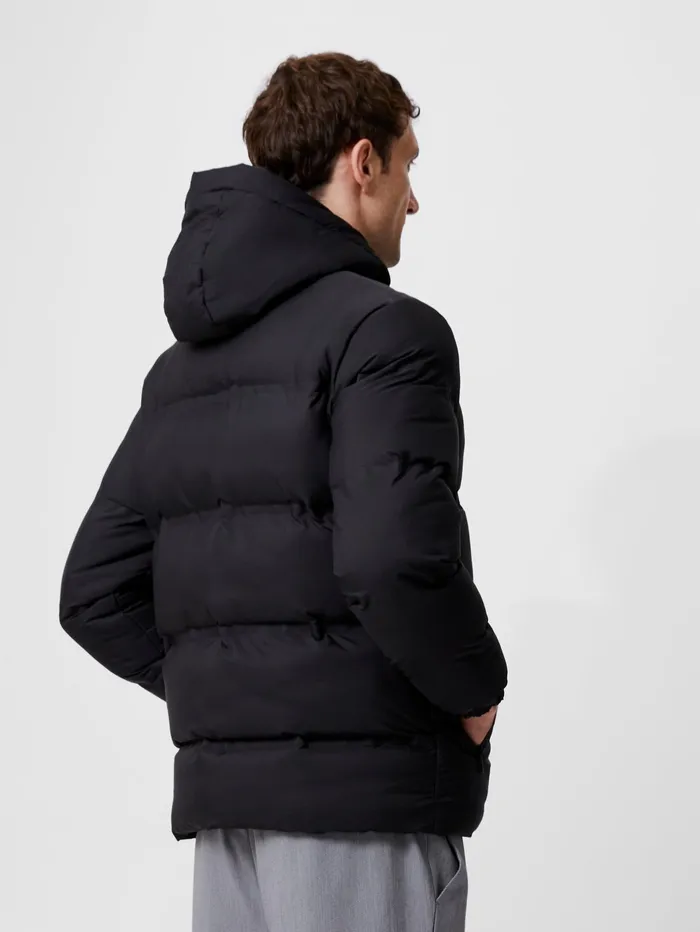 French Connection Heat Sealed Puffer Coat Black Man Coats and Jackets