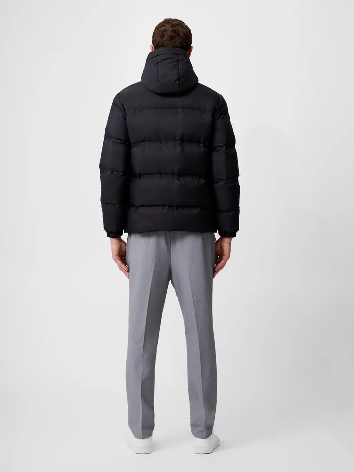 French Connection Heat Sealed Puffer Coat Black Man Coats and Jackets