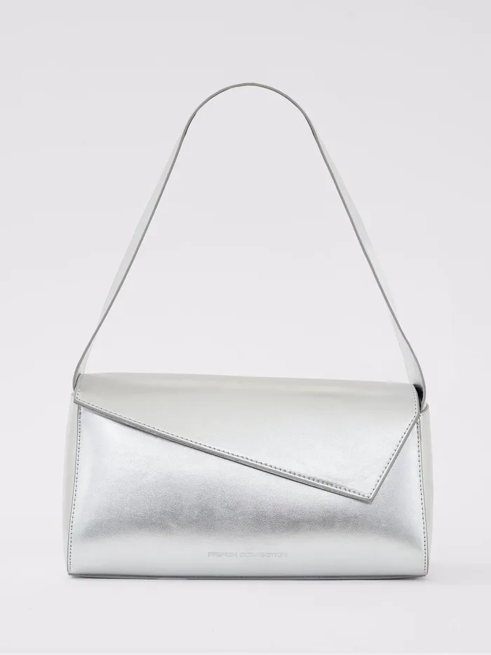 French Connection Jeenaa X Metallic Envelope Bag High Shine Silver Woman Bags and Purses French Connection Jeenaa X Metallic Envelope Bag High Shine Silver Woman Bags and Purses