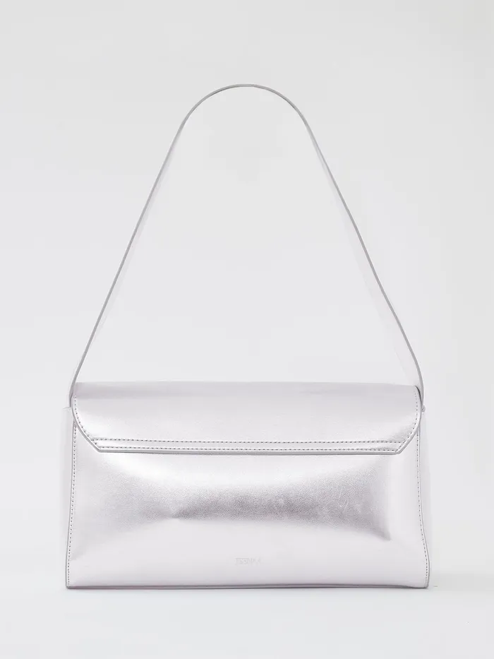 French Connection Jeenaa X Metallic Envelope Bag High Shine Silver Woman Bags and Purses