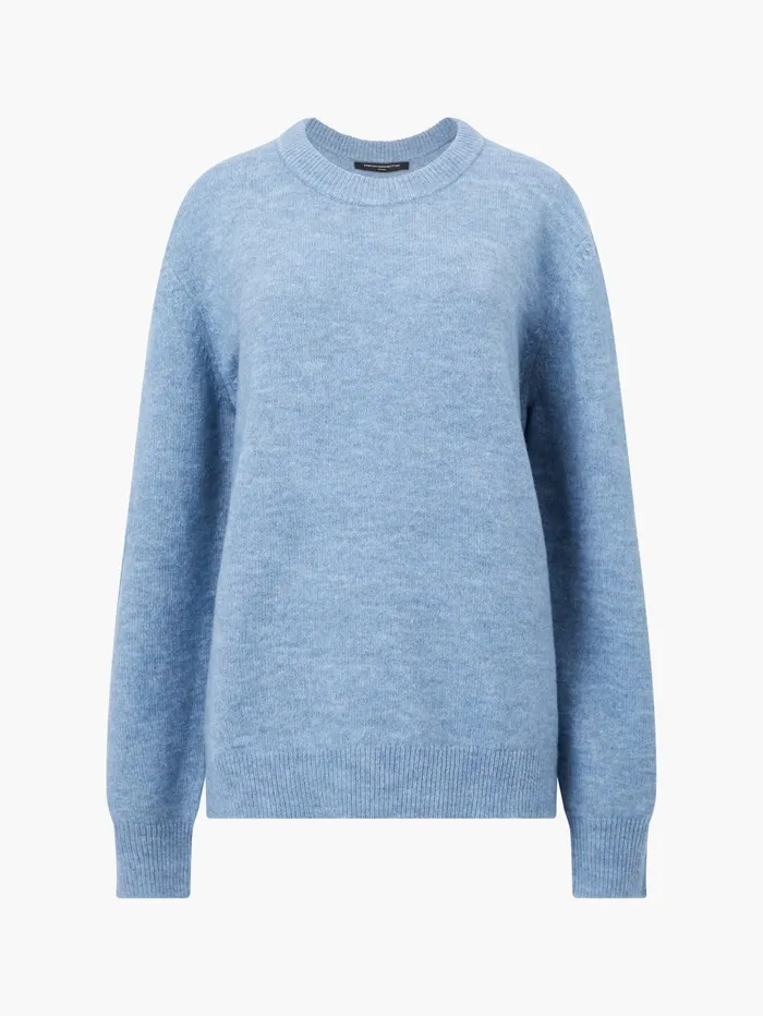 French Connection Kesia Recycled Crew Neck Jumper Dusted Blue Woman Jumpers and Cardigans