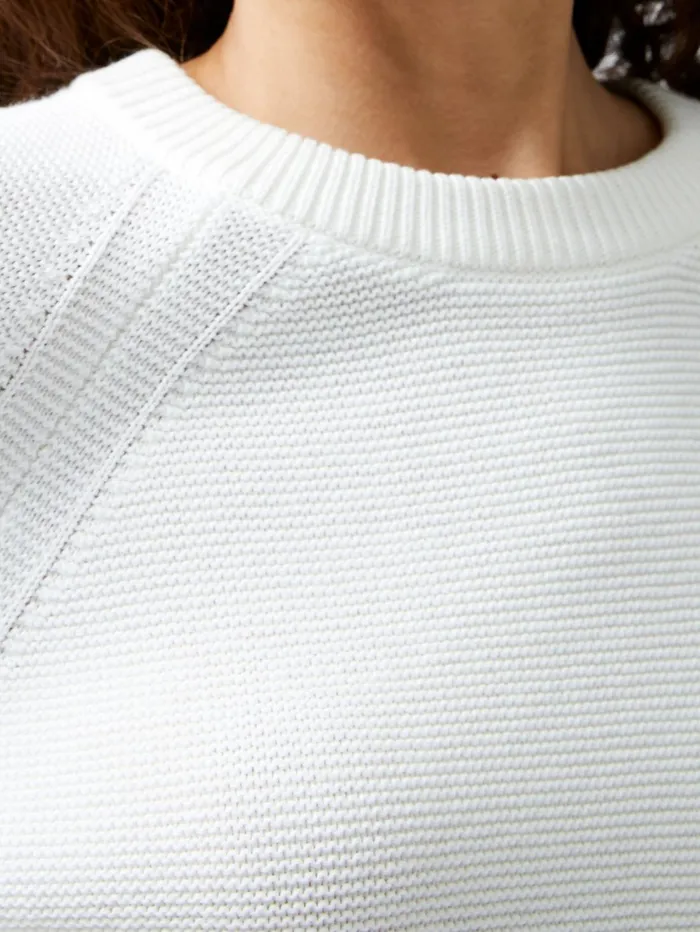 French Connection Lilly Mozart Crew Neck Jumper Summer White Woman Jumpers and Cardigans