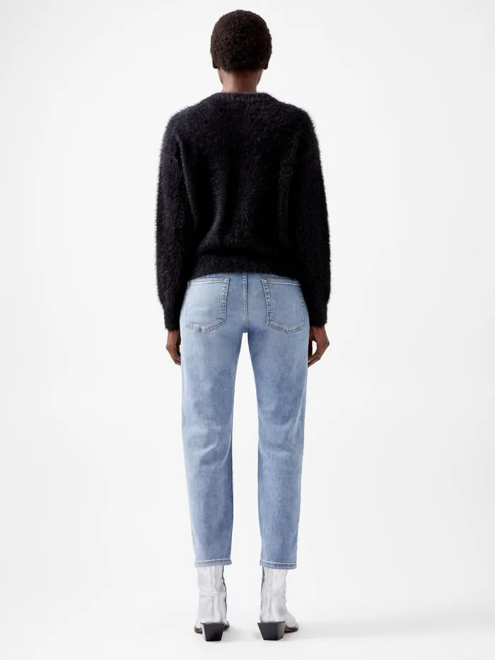 French Connection Molly Feather Long Sleeve Cardigan Blackout Woman Jumpers and Cardigans