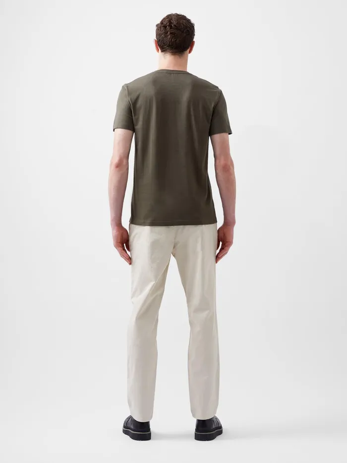 French Connection Organic Cotton TShirt Olive Man TShirts and Polo Shirts