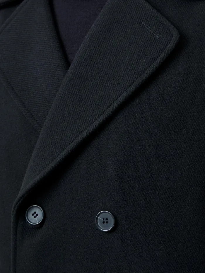French Connection Pea Coat Black Man Coats and Jackets
