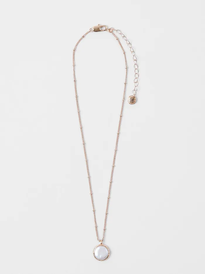 French Connection Pearl Pendant Necklace Gold Woman Jewellery