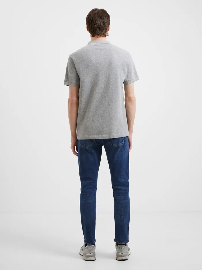 French Connection Popcorn Polo Shirt Light Grey Mel Man TShirts and Polo Shirts