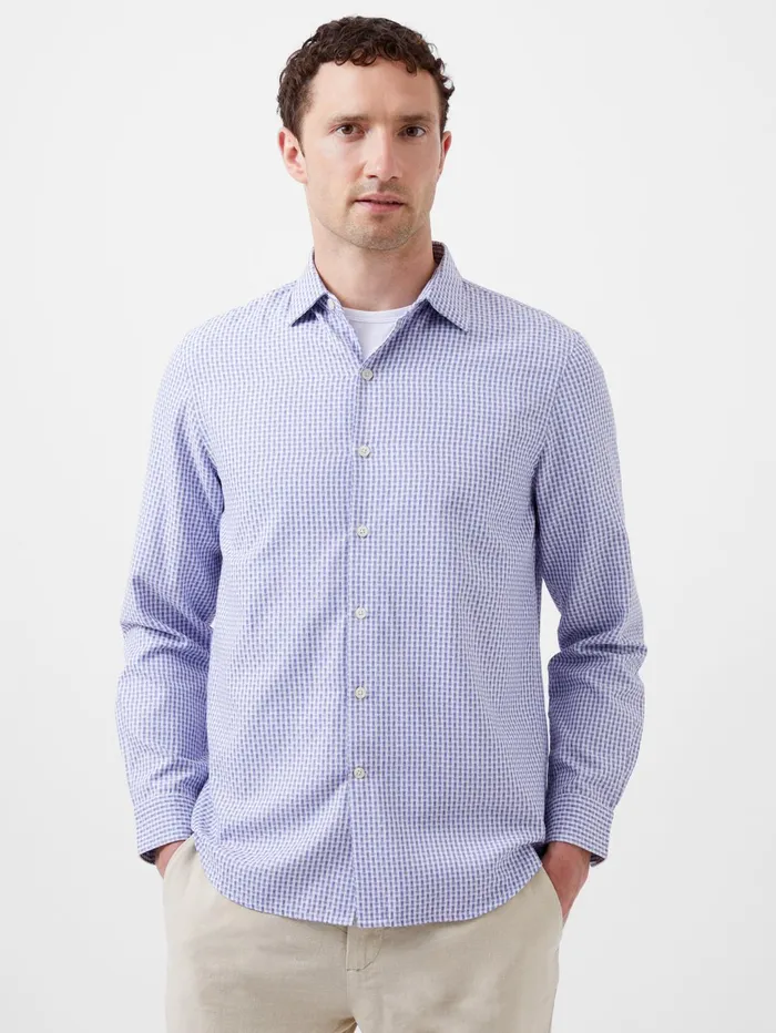 French Connection Regular Fit Classic Collar Check Shirt Blue Check Man Shirts French Connection Regular Fit Classic Collar Check Shirt Blue Check Man Shirts