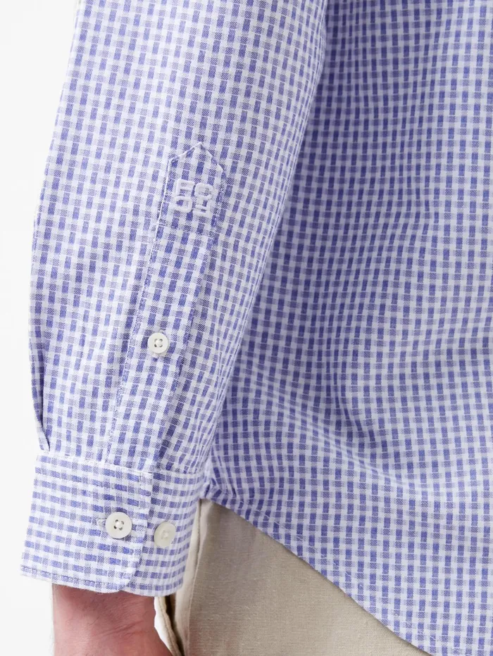 French Connection Regular Fit Classic Collar Check Shirt Blue Check Man Shirts